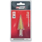 AWTOOLS Etappborr AW40982; HSS; 4-22 mm