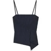 HUGO Pinstripe top with peplum hem