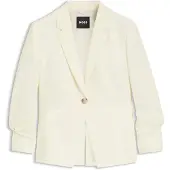 BOSS Slim-fit blazer in Japanese crepe with ruched sleeves