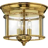 HINKLEY Taklampa Gentry, dimbar, Mässing / guld, Vardagsrum / matsal, Mässing, Antik, Taklampa