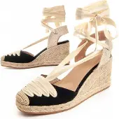 Montevita Wedge Sparto Ciento I Svart