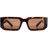 Prada Rectangle Dam Mörk Sköldpadda Mörk Brun PR06YS