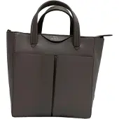 ANYA HINDMARCH Mini Nevis Tote-väska i grå kalvskinn