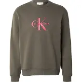 Calvin Klein Jeans Sweatshirt oliv / röd