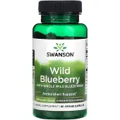 Swanson Health , Vild Blåbär med Hela Vilda Blåbär, 250 mg, 90 Veggie Kapslar