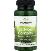 Swanson Health Cordycepskomplex, Reishisvampar och Shiitakesvampar, 60 vegetabiliska kapslar