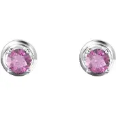 Swarovski Stilla Örhängen Runt Snitt Damörhängen Lila Silver 5639135 Box (Random Color)