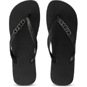 Uzurii Silver Små Flip Flop Svarta