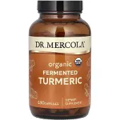 Dr. Mercola , Ekologisk fermenterad Kurkuma, 180 kapslar
