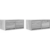 vidaXL TV-bänkar 2 st grå Sonoma 60x31x25,5 cm konstruerat trä
