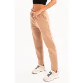Justever Relaxed Fit, Upphöjda, Fleecefodrade Mink Dammjukisbyxor - Echo