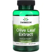 Swanson Health Olivbladsextrakt, 500 mg, 60 vegetabiliska kapslar