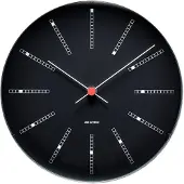Arne Jacobsen Bankers Väggur Svart 21 cm