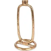 Home Styling Collection ljusstake för långt värmeljus/stearinljus, aluminium, guld, 24 cm