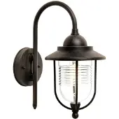 LINDBY Vägglampa utomhus Mertis , dimbar, Genomskinlig / transpare, Aluminium / grå / zink, Antik, Utomhusvägglampa