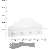 Atmosphera vit väggkrok Cloud med hylla