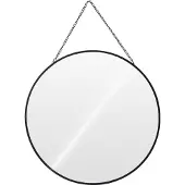By Lille Vilde Vild spegel på kedja i svart metallram, rund, 29 cm