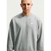 Nike Sweatshirt 'Club Fleece' gråmelerad / vit