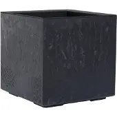 Siena Garden FARO STONE LA935-70 Planteringslåda Polypropylen Betonglook, Svart