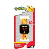 Kids Licensing Digitalt LED-armbandsur för barn på rem, Pokemon Pikachu