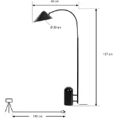 LUCANDE Golvlampa Alviero , Svart, Vardagsrum / matsal, Metall, Vintage, Golvlampa