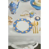 Pip studio Set/2 Plates DotBlue 26.5cm
