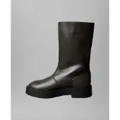 Calvin Klein Leather Stacked Heel Boots