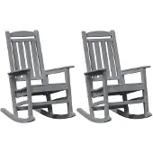 vidaXL Gungstol 2 pcs Ljusgrå 92 x 70 x 108 cm polyeten