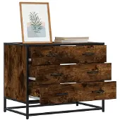 vidaXL Lådskåp rökfärgad ek 70x41x56 cm konstruerat trä
