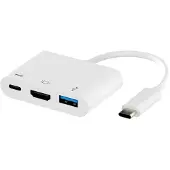 Sinox PRO USB C-hubb. 0,15 m. Vit