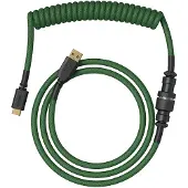 Glorious PC Gaming Race Coiled, Grön, 1,37 m, , 1 styck, Flätad, USB Type-A, USB Type-C
