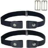 INF Elastiskt skärp utan spänne (one size) Svart Black 2-pack 2-pack