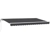 vidaXL Utfällbar markis Antracit 350 x 200 cm tyg