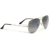 Ray-Ban Aviator Mens Gold Grey Gradient Aviator RB3025 Solglasögon