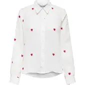 ONLY Blus 'ONLHEART' röd / vit