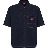 Dickies - Skjortor - Denim Shirt SS Rinsed för UnisexBomull - Storlek L - Blå