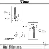 Shimano Fc-en500 Vänster Vevarm