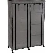 5 Five textilgarderob för kläder 118x48x168 cm svart
