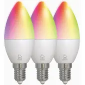 Deltaco Smart Home LED-lampa, E14, C37, 4,9W, 470 lm, 3-pack