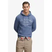 Superdry för män. M2014448A Lo-Fi Dockside sweatshirt blå (L), Casual, Bomull