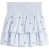 Tommy Hilfiger Star Flag Embroidery Stripe Tiered Skirt