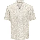 Only & Sons Skjorta 'ONSWHITE' ljusgrå / vit