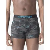 KOROSHI Boxershorts turkos / grå / svart