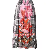 Miss Goodlife Kjol orange / rosa / svart / vit