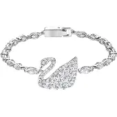 Swarovski Mikro-Paved Ögonkristall Svanarmband Damarmband Silver 5200942 Silver,F