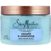 Shea Moisture , Smidig & Exfolierande Shea socker scrub, Manuka honung & Oatmeal, 12 oz (340 g)