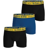 Björn Borg Cotton Stretch Boxers Sweden 3-pack Svart, XL