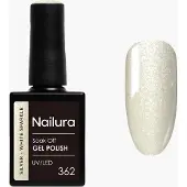 Nailura Gel Polish 10 ml - 362 Silver White Sparkle