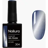 Nailura - Gel Polish 304 - Navy Cat Eye - Navy Blue - 10 ml