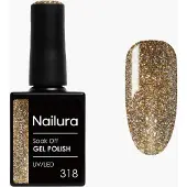 Nailura Cat Eye Gel Polish 10 ml - 318 Golden Sparkle